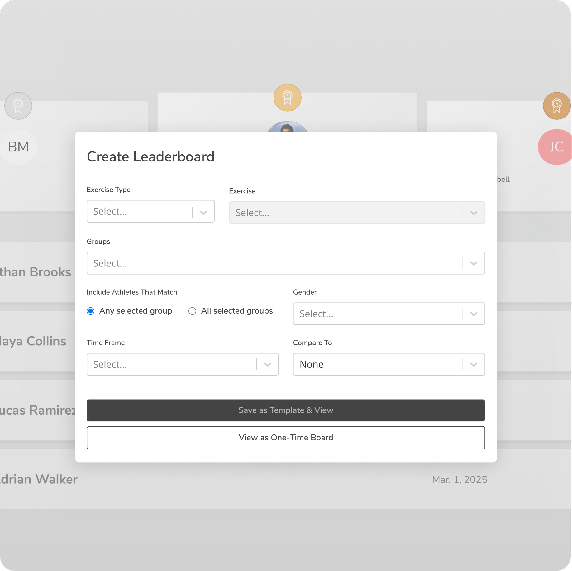 Leaderboard Create
