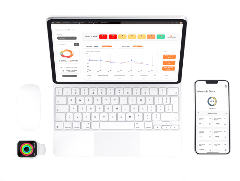 Wearables Dashboard Scene Mockup