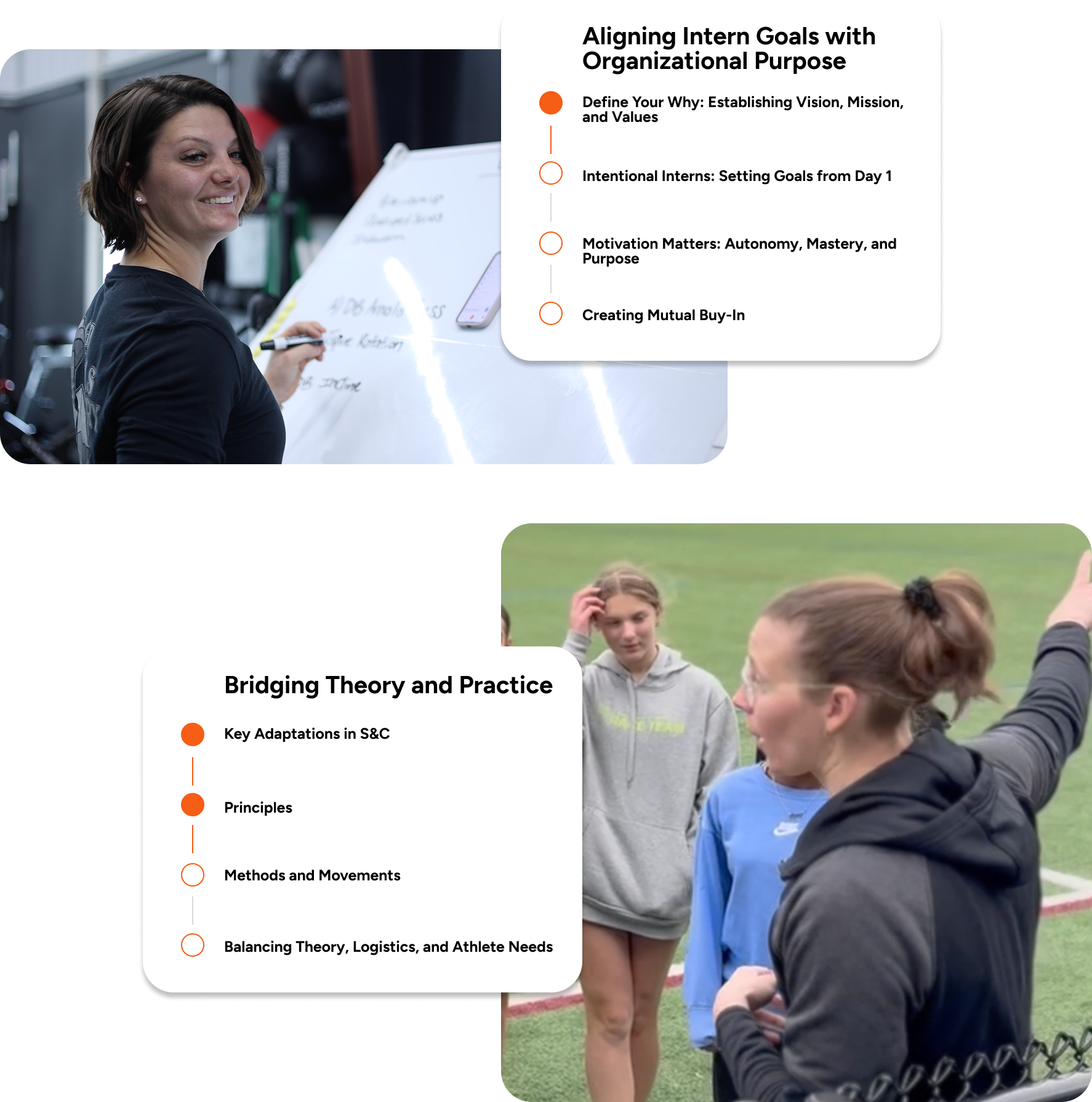 internship course landing page mockup